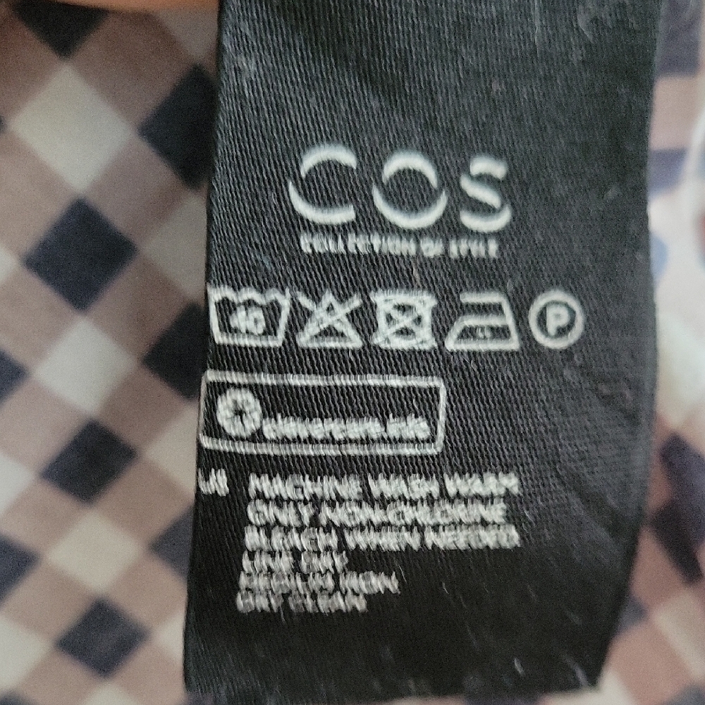 COS Checkered Top with Back Zip - Picture 5 of 6